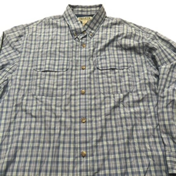 Duluth Trading Company Plaid Shirt Mens Size XL Blue Long Sleeve - Picture 3 of 12